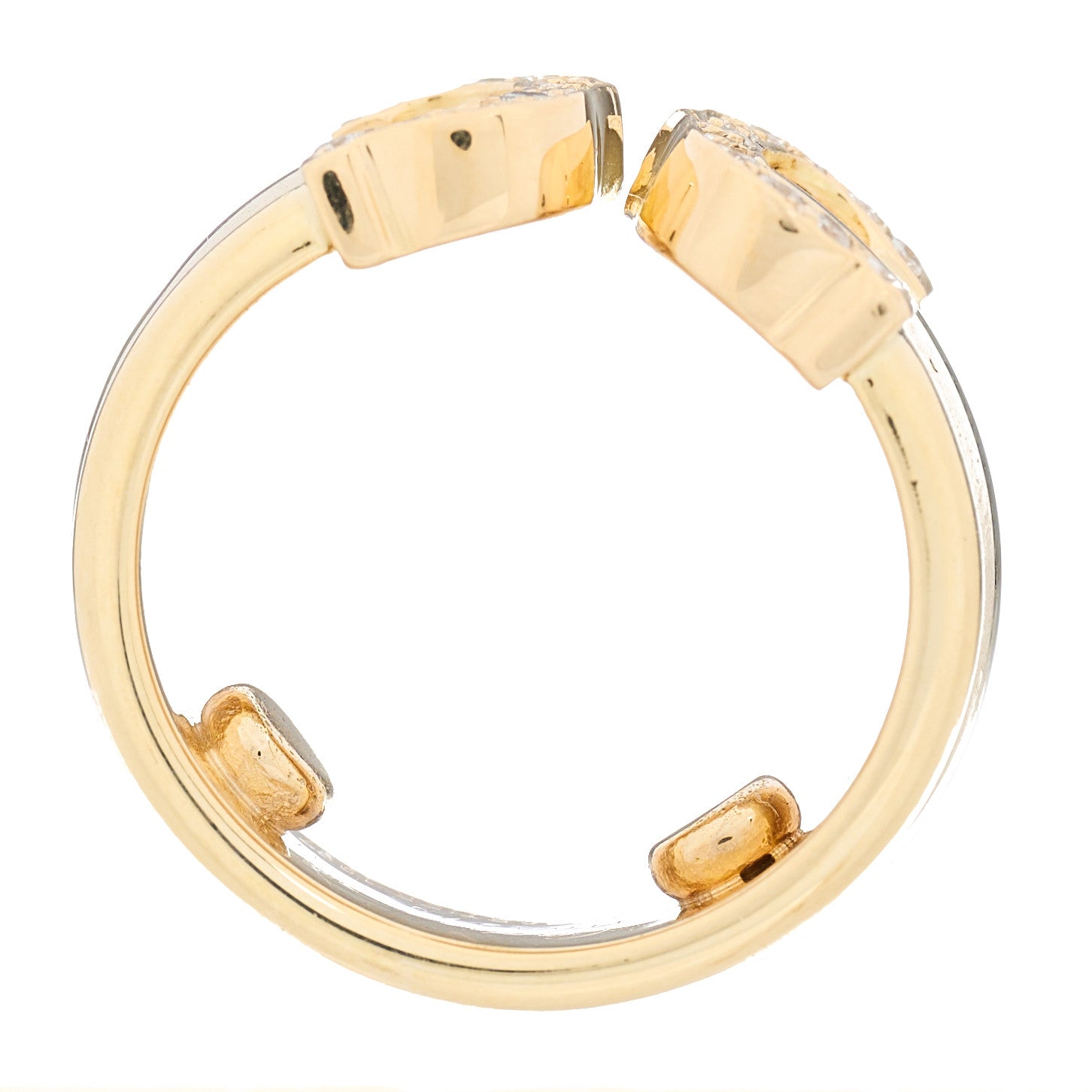Cartier 18K Pink Yellow White Gold Diamond 11mm C De Cartier Ring 44 3 6 of 7