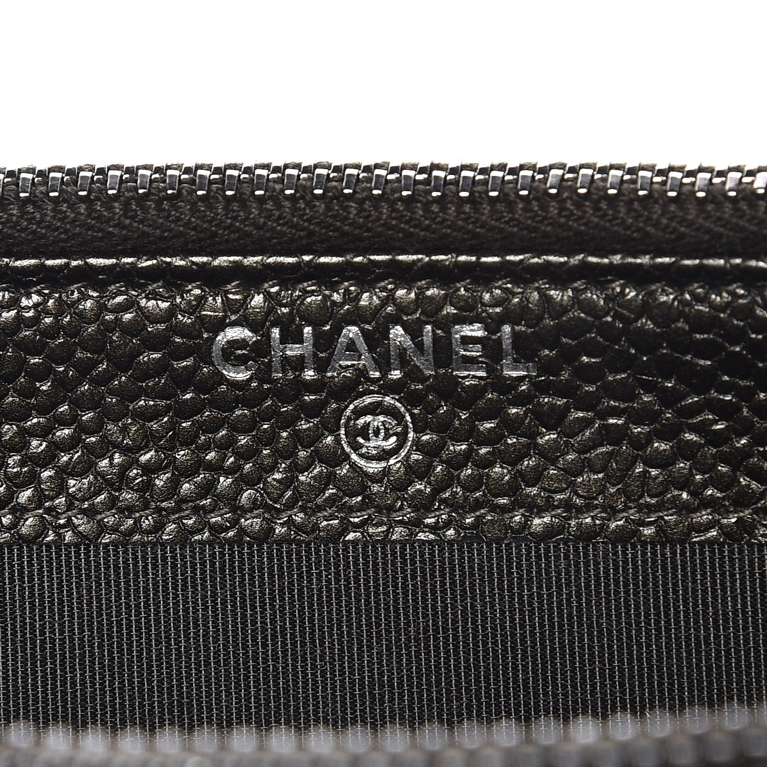 Chanel Caviar Quilted Small Clutch With Chain Dark Charcoal 7 of 9