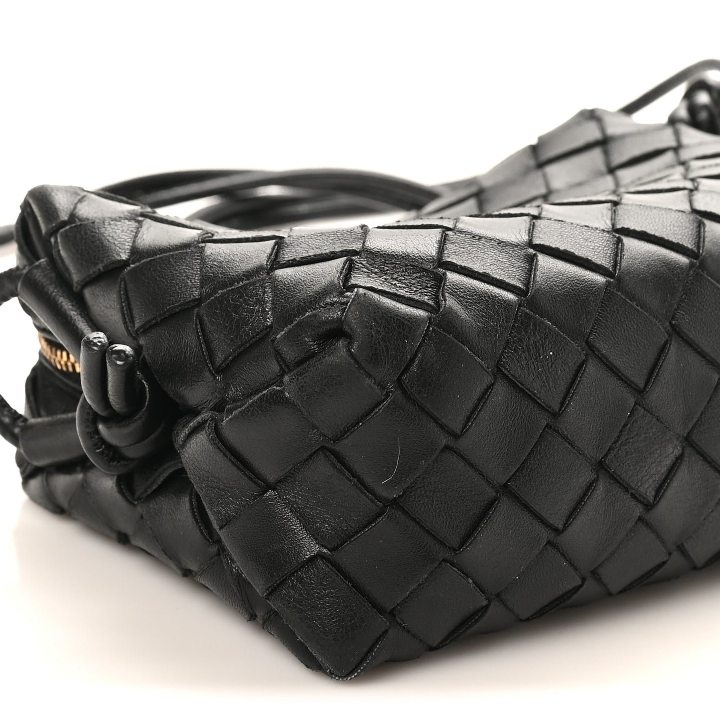 Nappa Intrecciato Mini Loop Camera Bag Black