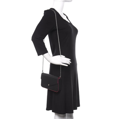 Louis Vuitton Epi Pochette Felicie Black Hot Pink 2 of 15