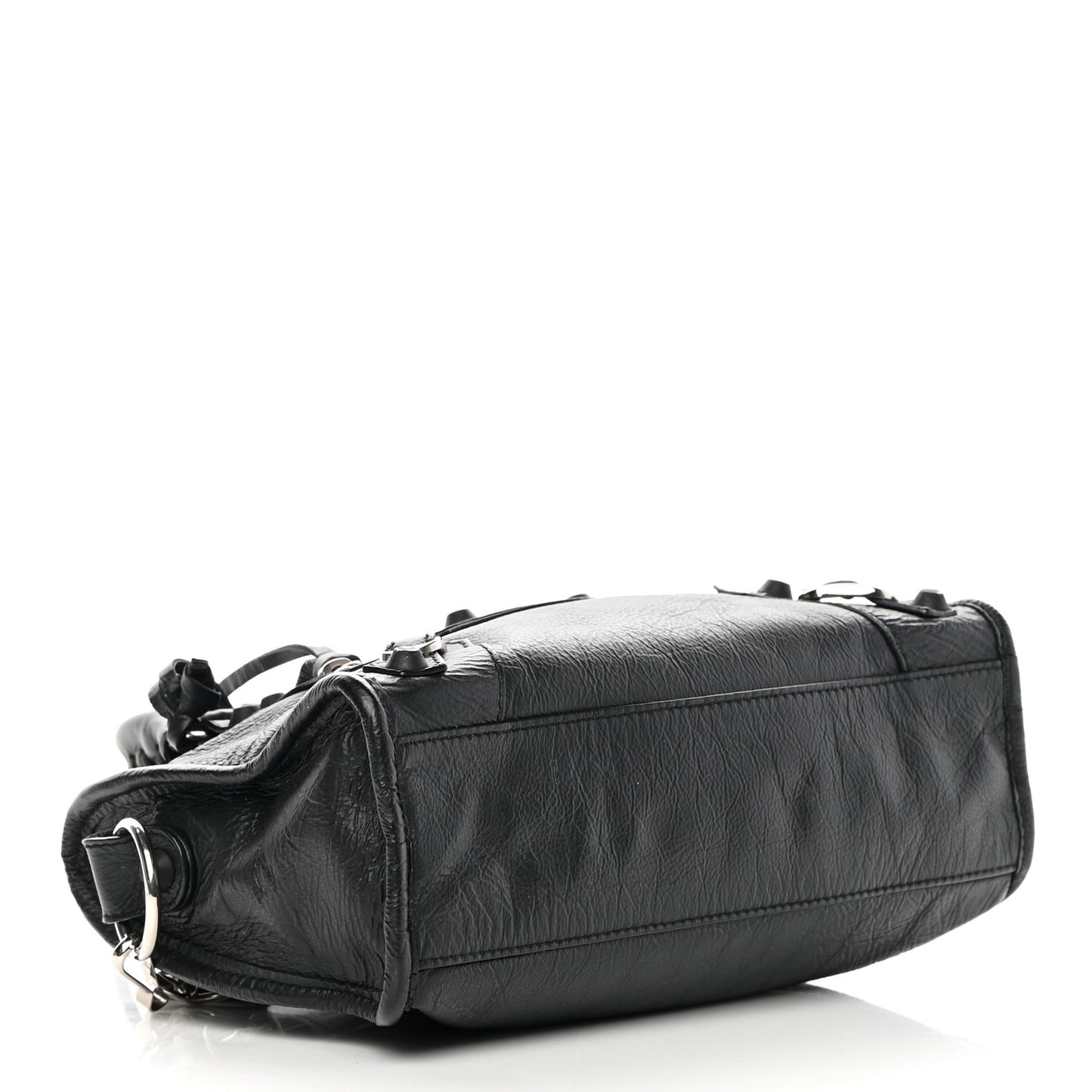 Matte Goatskin Rubber Covered Classic Hardware Mini City Black