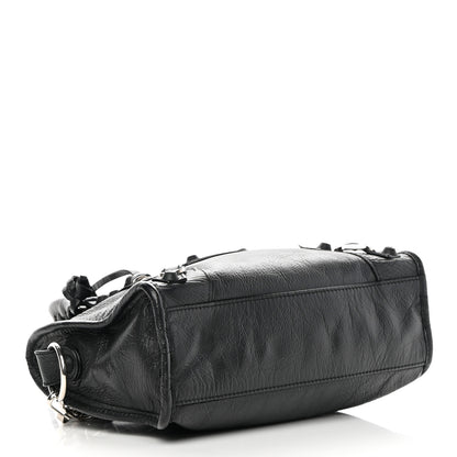 Balenciaga Matte Goatskin Rubber Covered Classic Hardware Mini City Black 4 of 13