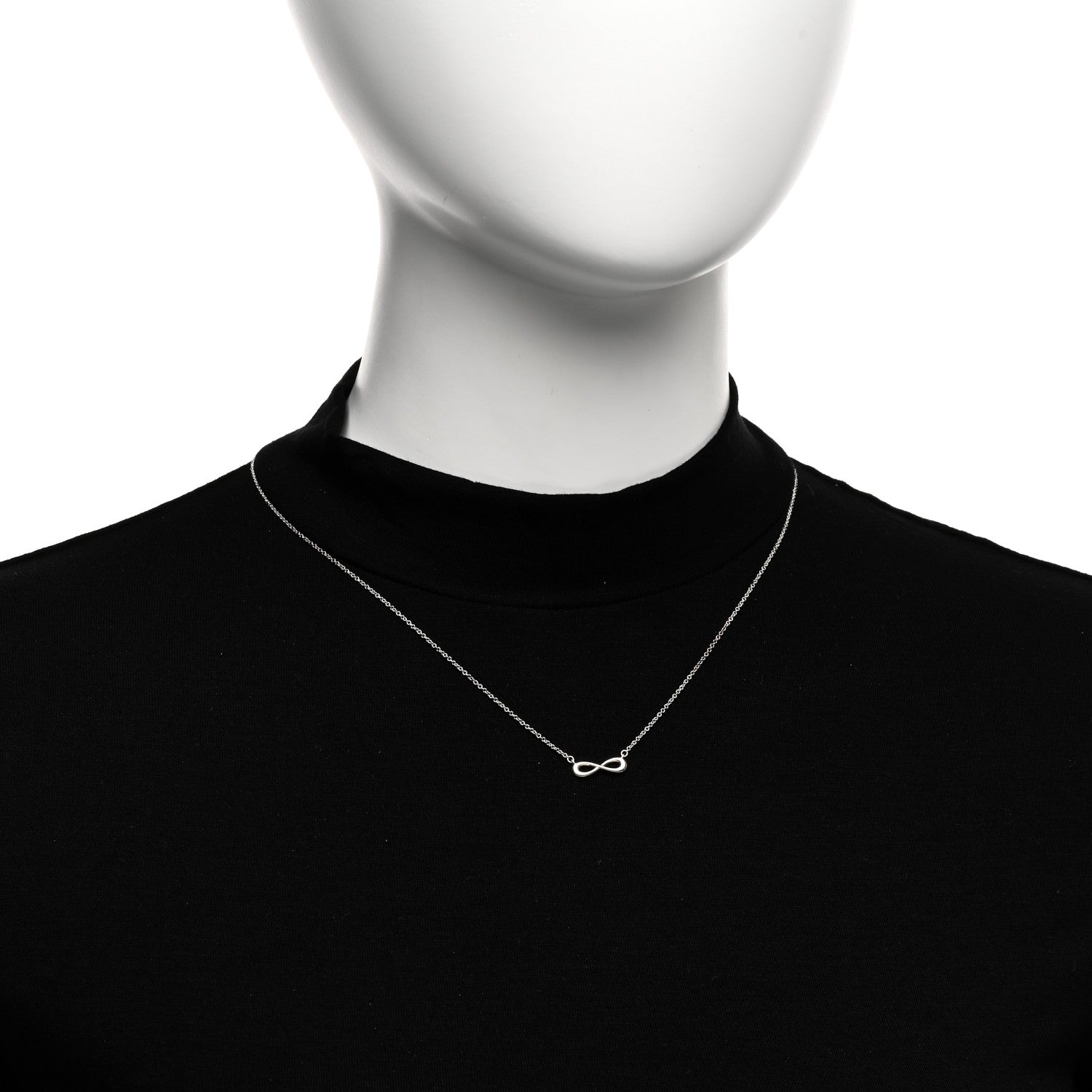 Tiffany Sterling Silver Mini Infinity Pendant Necklace 2 of 4