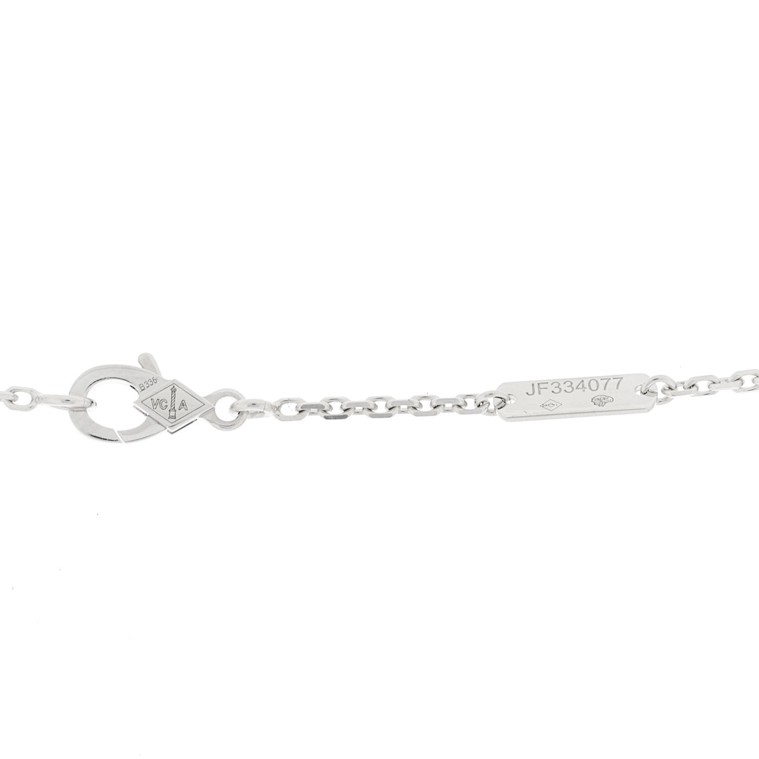 Van Cleef & Arpels 18K White Gold Diamond Large Frivole Pendant Necklace 4 of 5