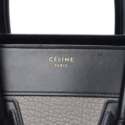 Celine Bullhide Calfskin Suede Mini Tri-Color Luggage Dark Ruby 8 of 13