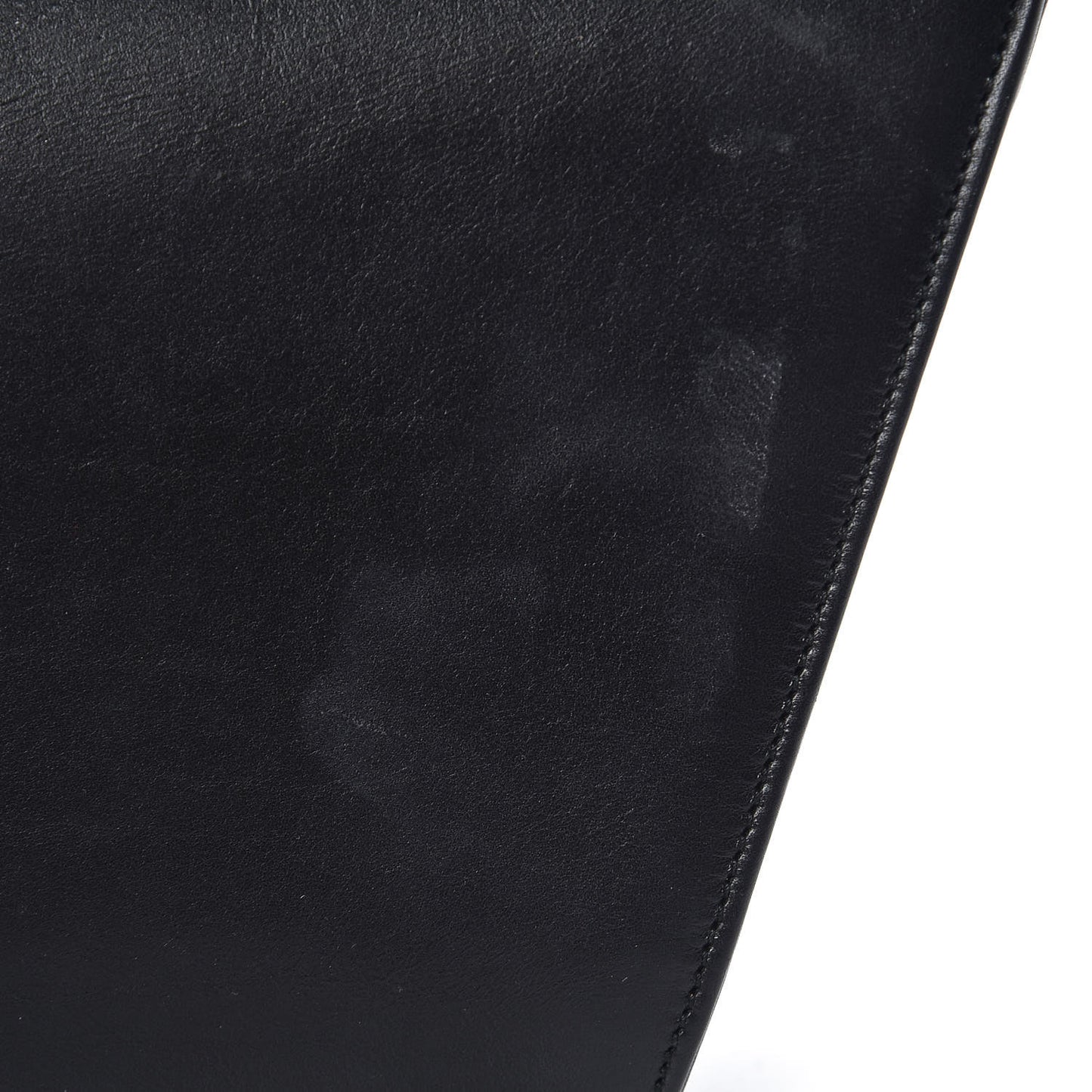 Calfskin Diagonal Clutch Black