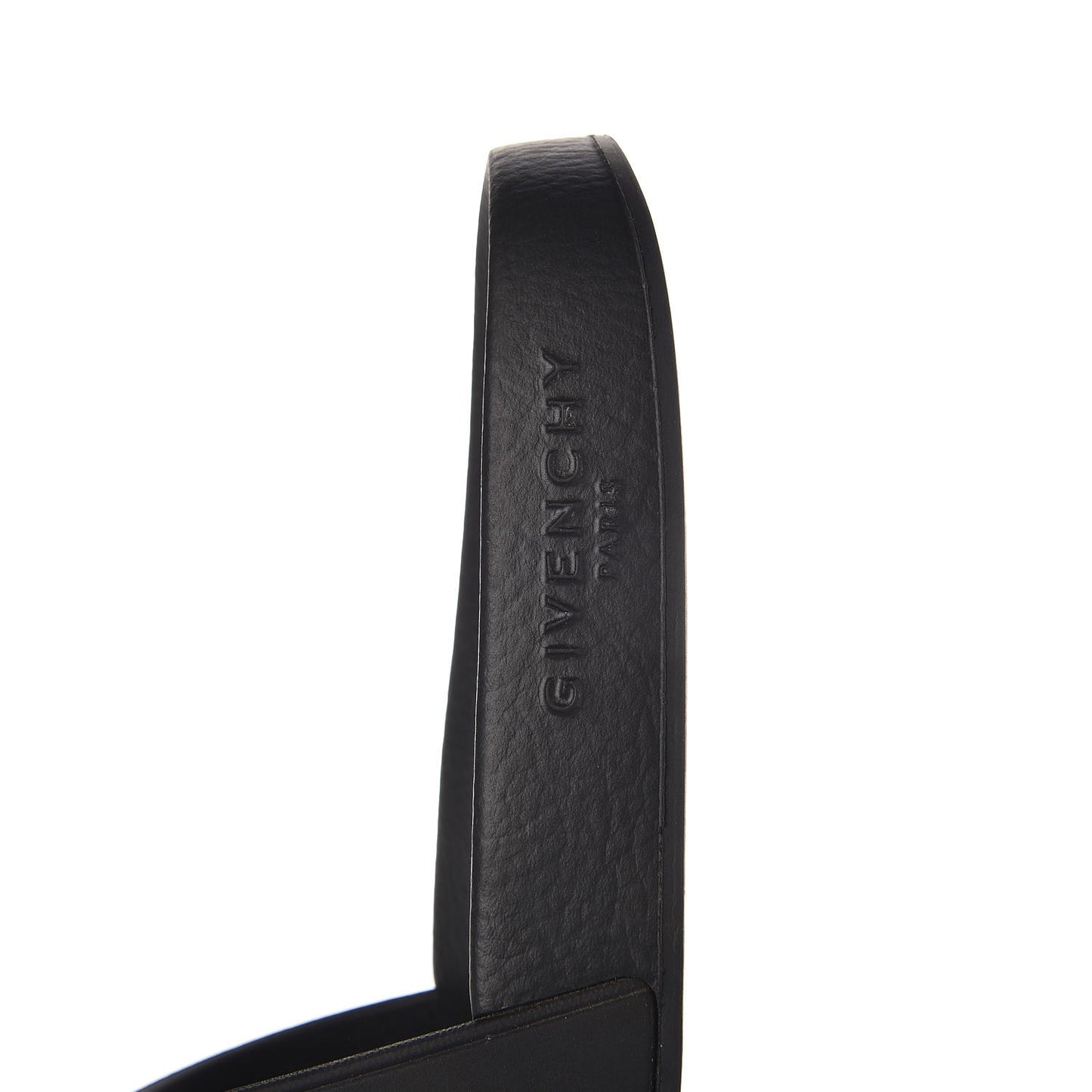 Rubber Logo Pool Slide Sandals 38 Black