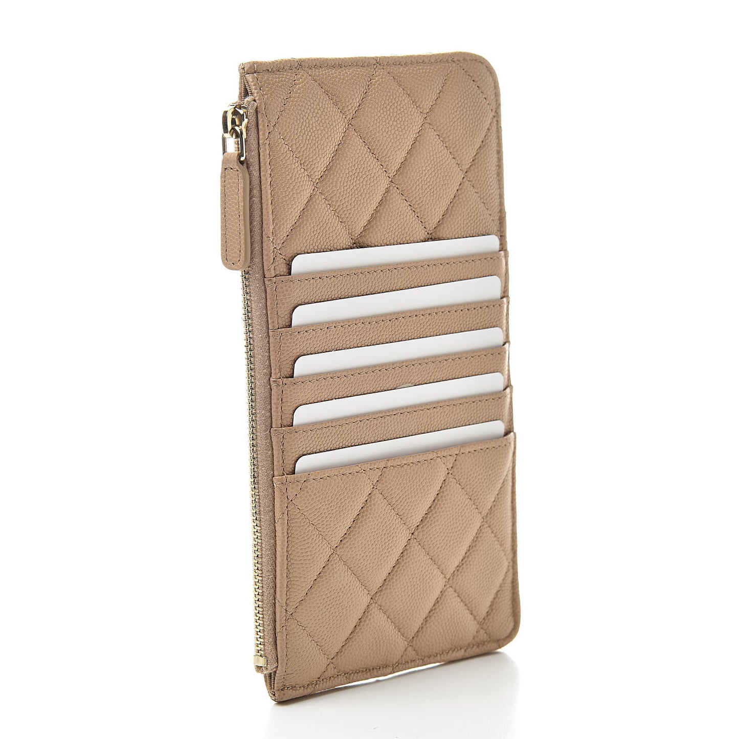 Caviar Quilted Classic iPhone Pouch Beige