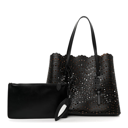 Alaia Lux Calfskin Vienne Vague Mina 32 Bag Black 3 of 11