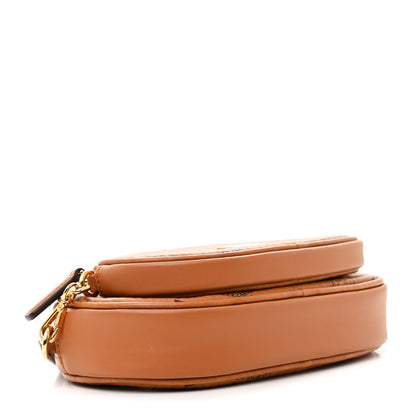 MCM Visetos Small Aren Multifunction Crossbody Pouch Cognac 4 of 12