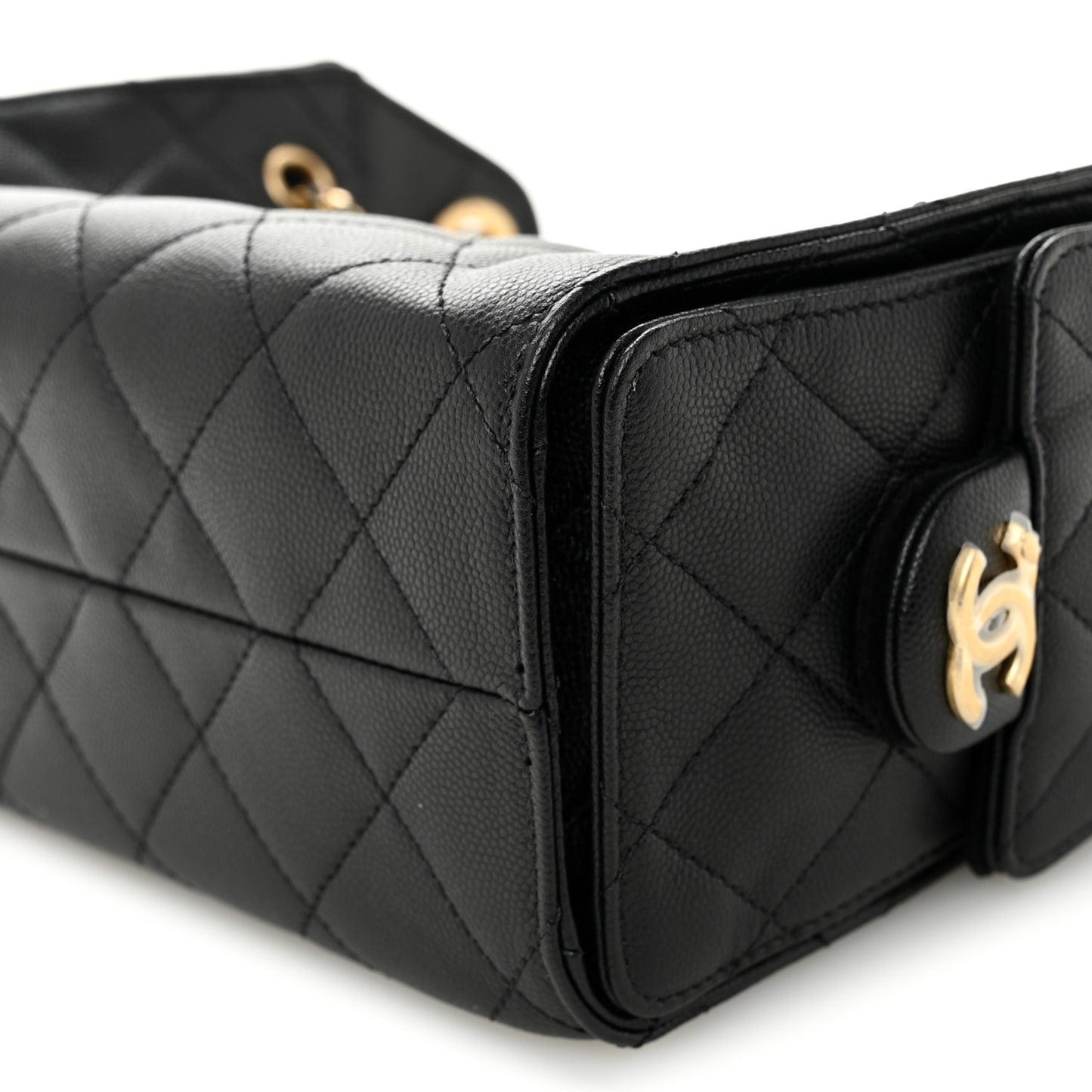 Caviar Quilted Mini Chanel 25 Handbag Black