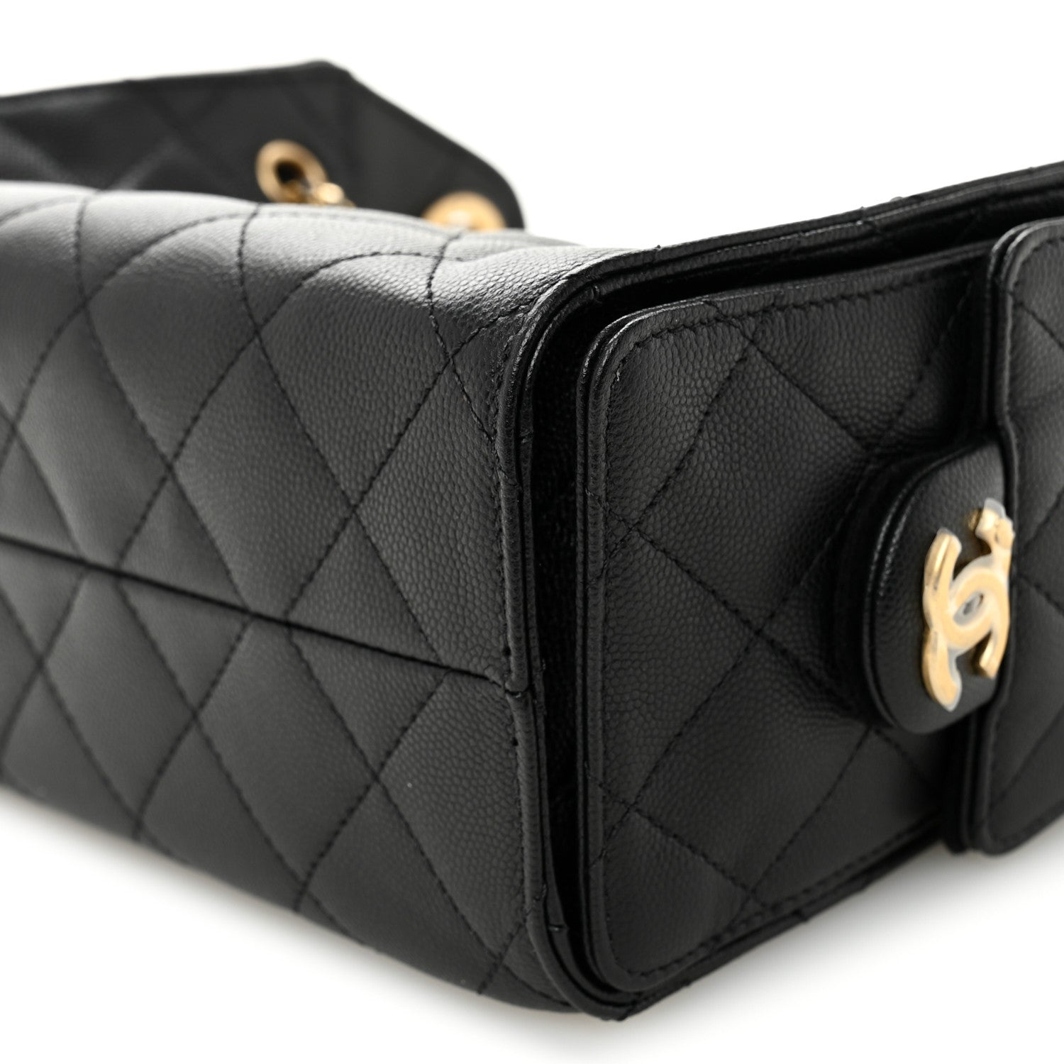 Chanel Caviar Quilted Mini Chanel 25 Handbag Black 10 of 11