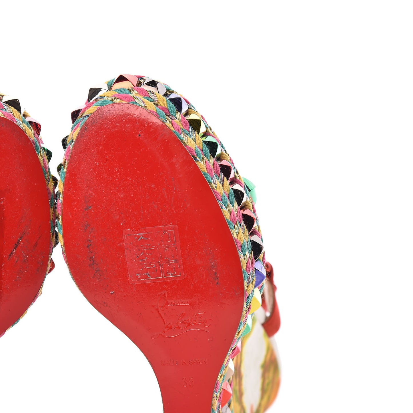 Lambskin Suede Cubana Cataclou 140 Wedge Sandals 35 Poppy