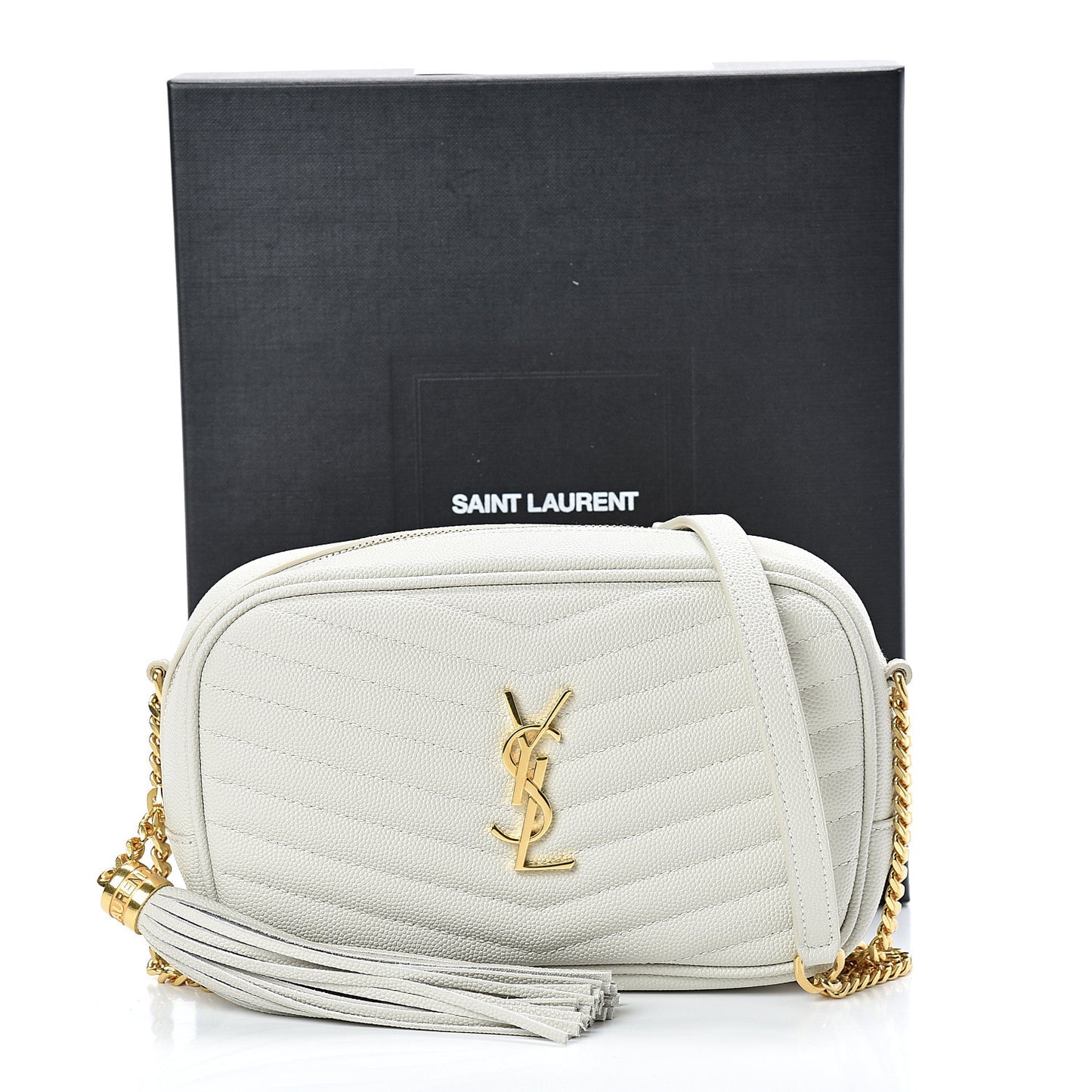 Grain De Poudre Matelasse Monogram Mini Lou Camera Bag Crema Soft