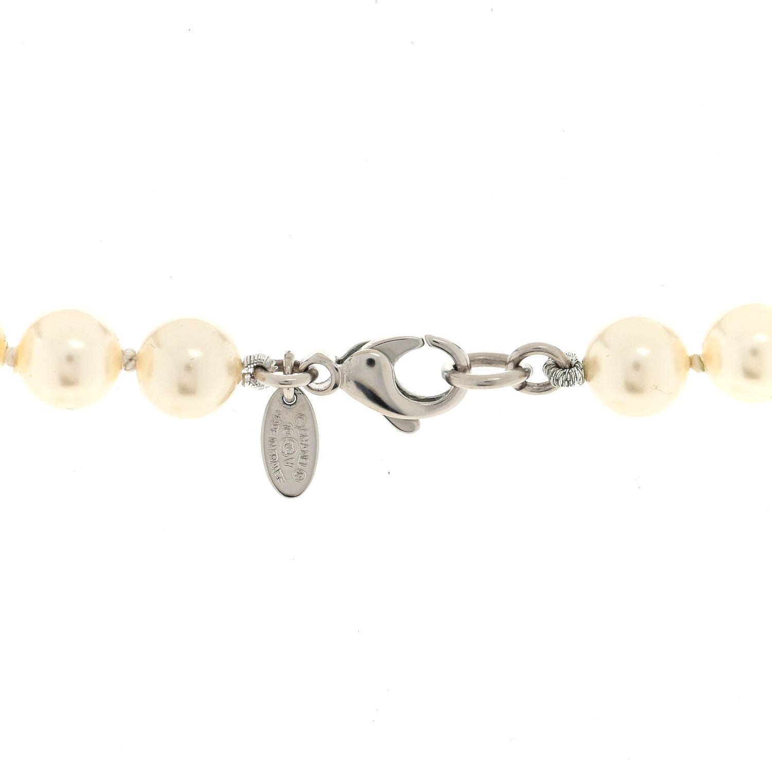 Chanel Pearl Multistrand CC Long Necklace Pearly White 4 of 4