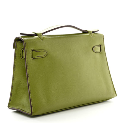 Hermes Swift Kelly Pochette Clutch Vert Anis 3 of 13
