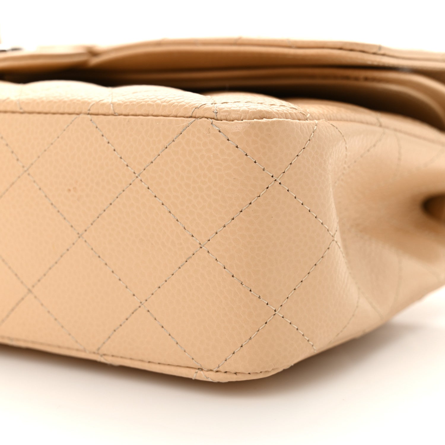 Chanel Caviar Quilted Medium Double Flap Beige 10 of 13