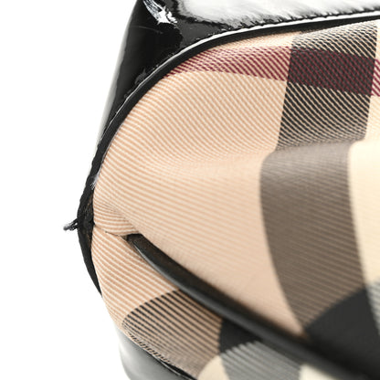 Burberry Patent Nova Check Backpack Black 11 of 14