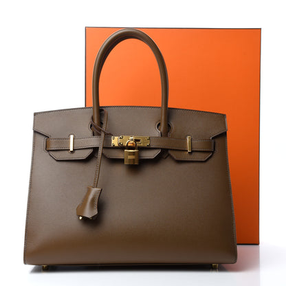 Hermes Madame Calfskin Birkin Sellier 30 Toundra 11 of 11