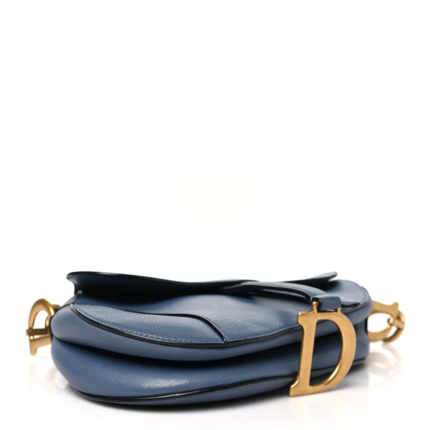 Christian Dior Calfskin Saddle Bag Sky Blue 4 of 12