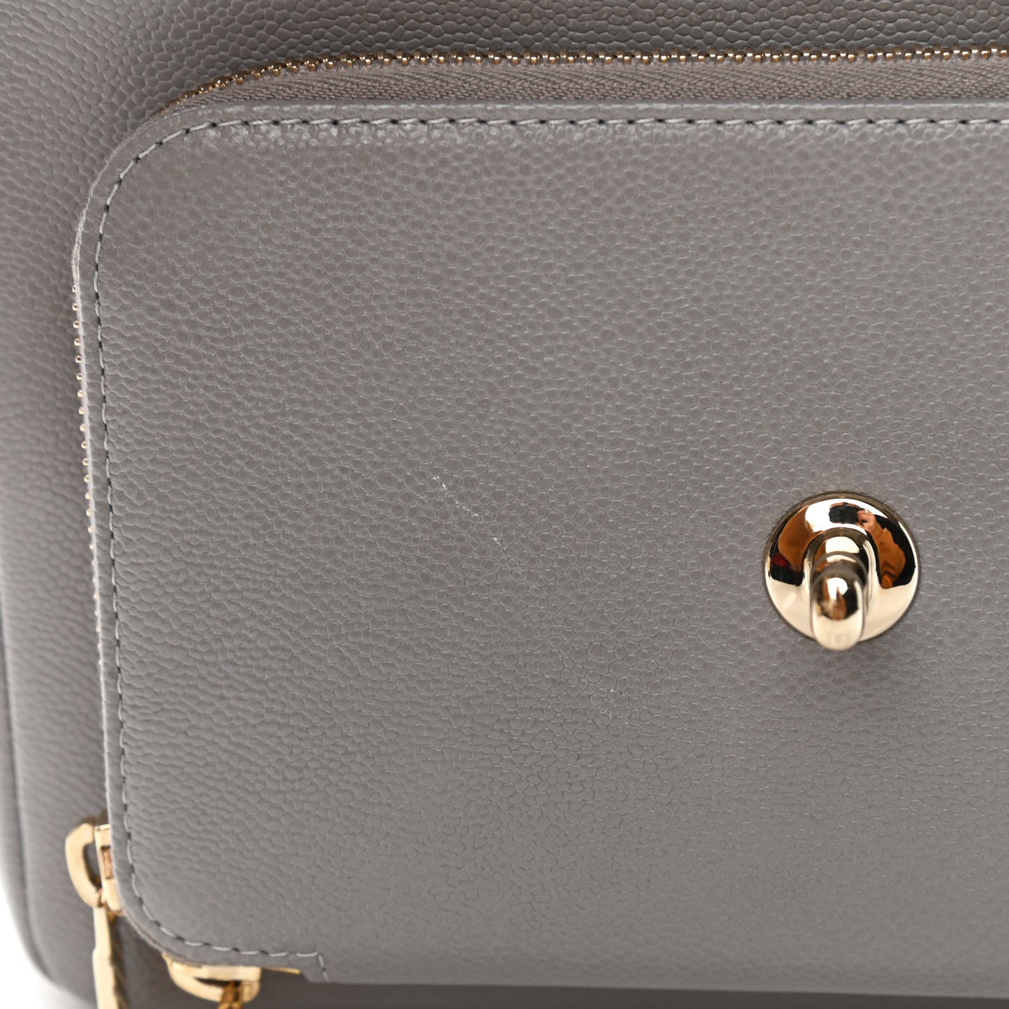 Caviar Quilted Medium Business Affinity Flap Grey