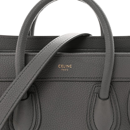 Celine Baby Drummed Calfskin Nano Luggage Kohl 8 of 10