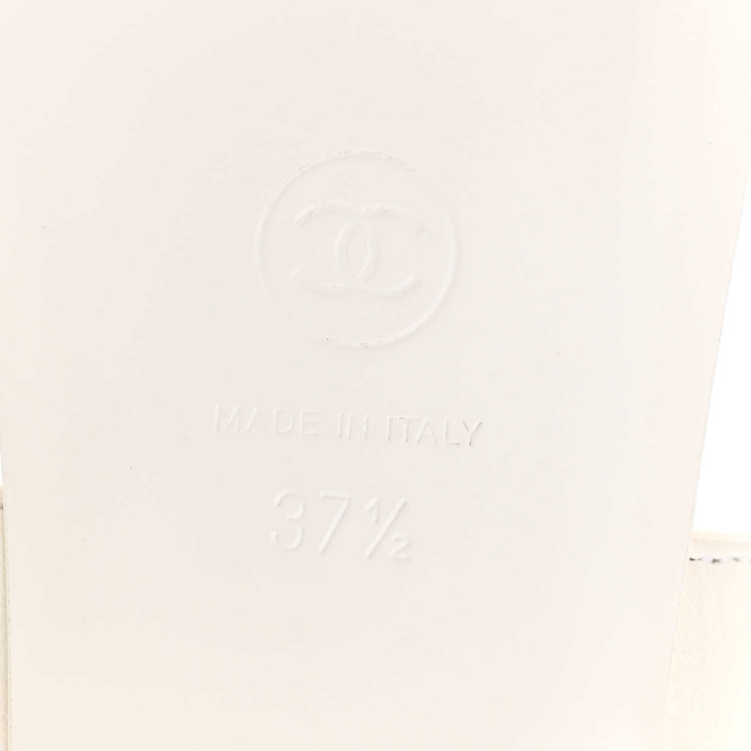 Chanel Lambskin CC Leaf Thong Sandals 37.5 White 6 of 11