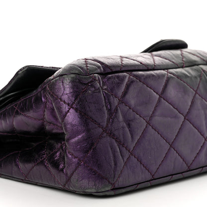 Chanel Metallic Aged Calfskin Quilted 2.55 Reissue 227 Flap Purple 9 of 23