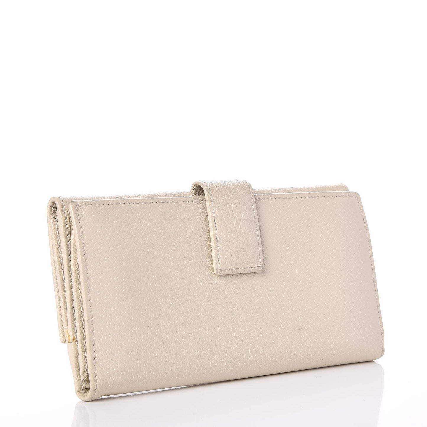 Calfskin Studded Soho Continental Wallet White