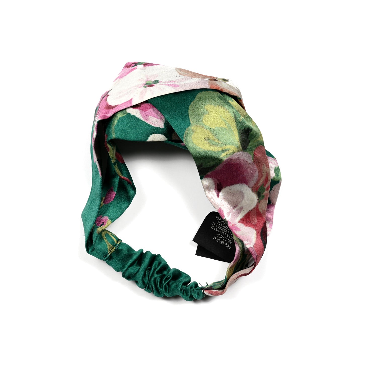 Gucci Silk Blooms Print Duchesse Headband Grass 2 of 4