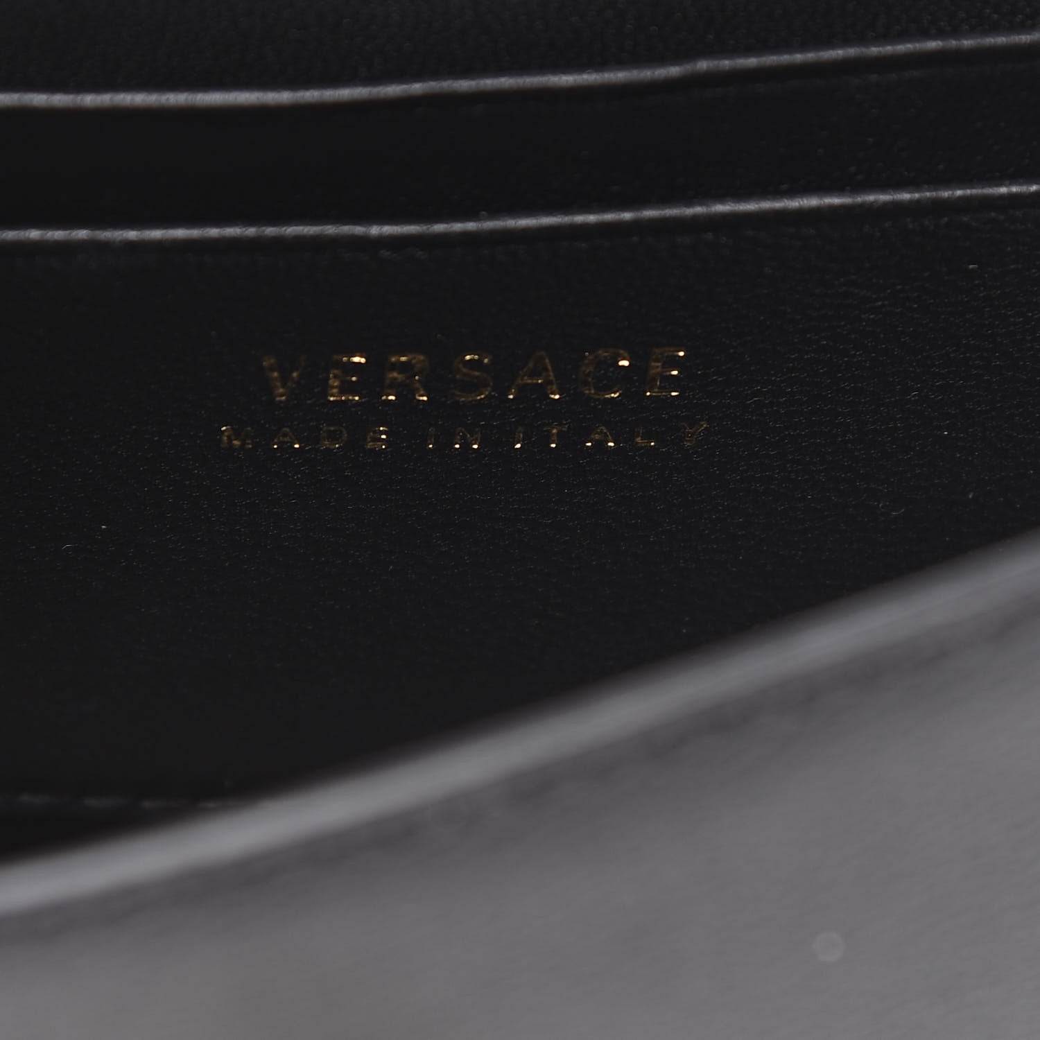 Versace Calfskin Mini Icon Handbag Black 6 of 11