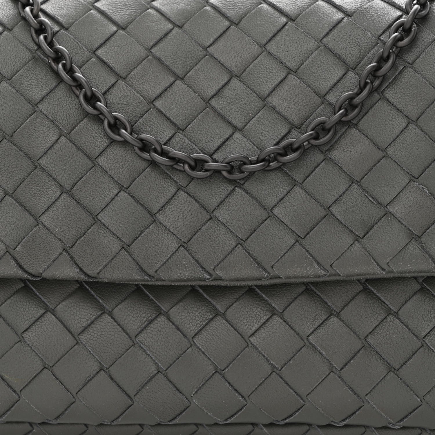 Bottega Veneta Nappa Intrecciato Small Chain Crossbody Light Grey 9 of 11