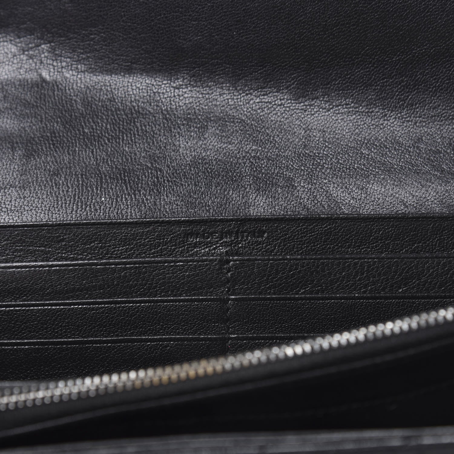 Saint Laurent Lambskin Mixed Matelasse Quilted Large Monogram Envelope Wallet Black 7 of 9