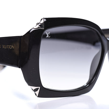 Louis Vuitton Acetate Hortensia Sunglasses Z0365W Black Glitter 7 of 8
