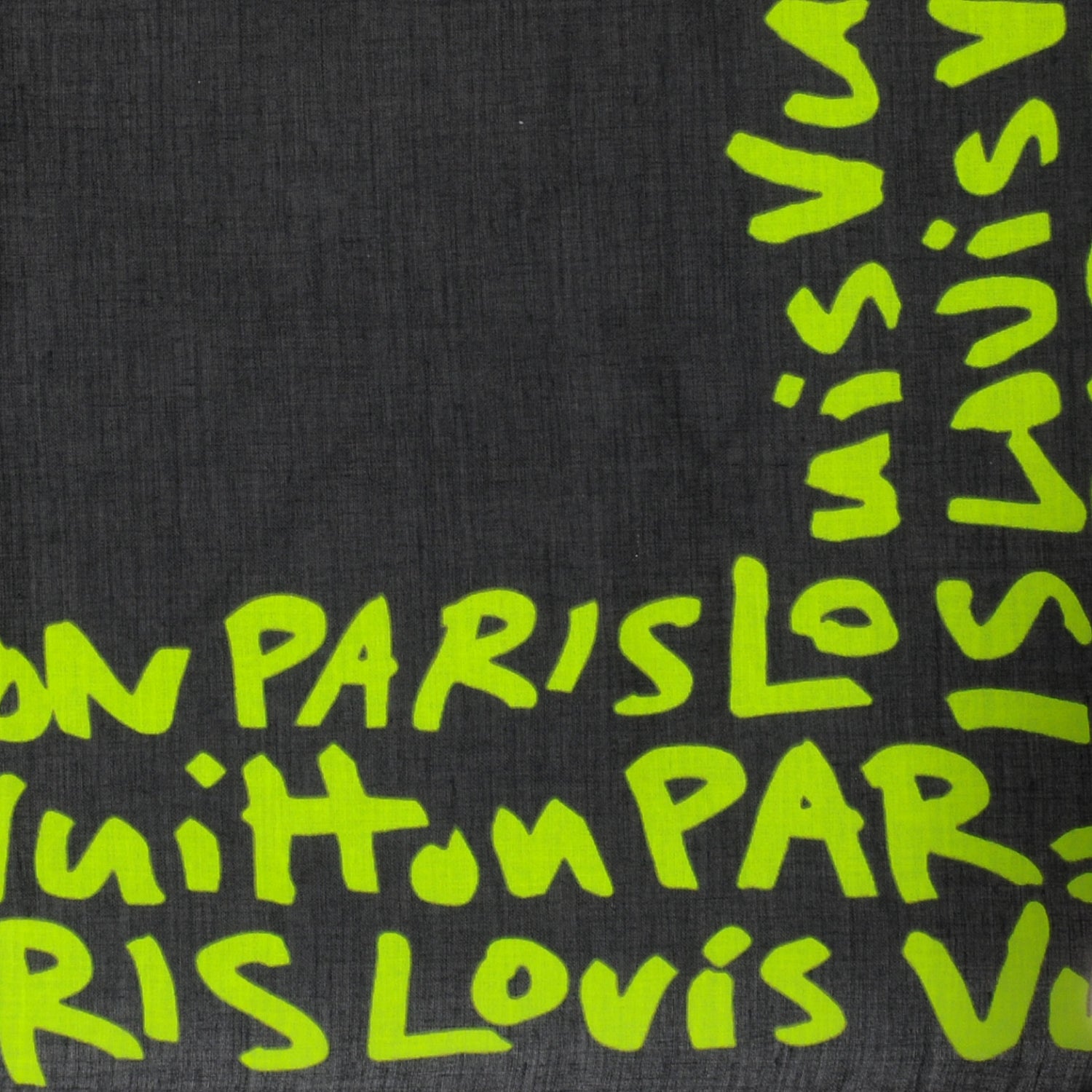 Louis Vuitton Cotton Graffiti Bandana Green 1 of 7