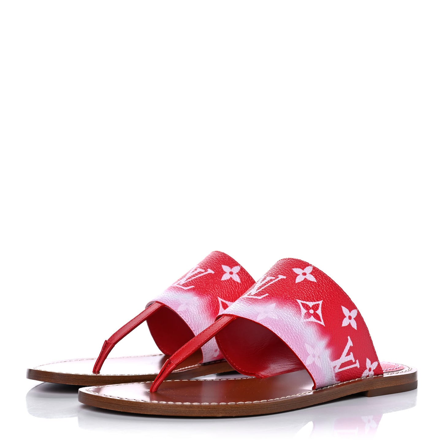 Monogram Escale Palma Sandals 36.5 Rouge