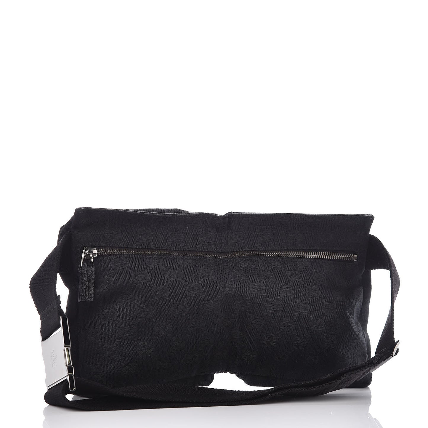 GG Monogram Double Pocket Belt Bag Black