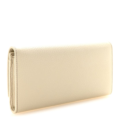 Gucci Pebbled Calfskin Large Soho Continental Wallet Off White 3 of 8