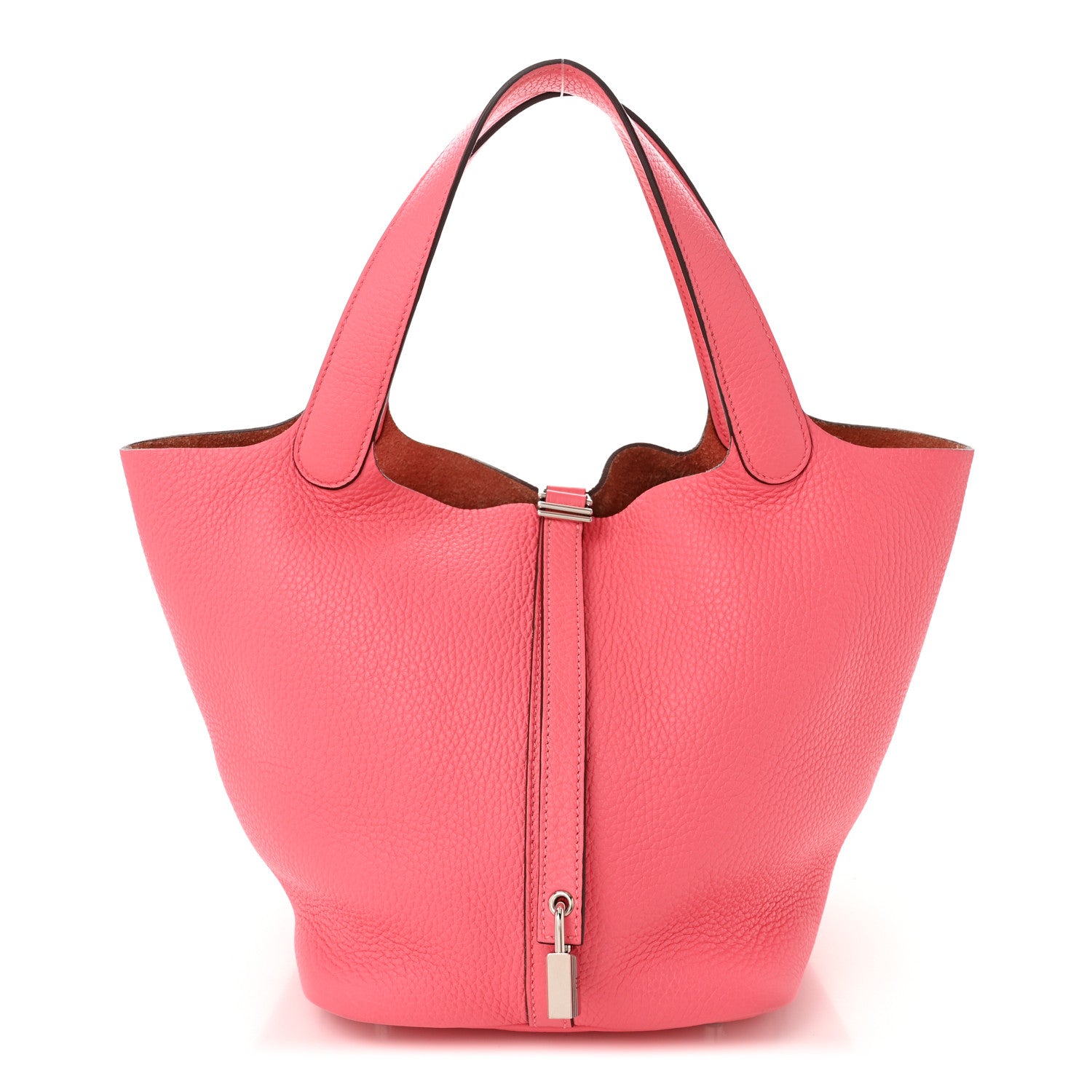 Hermes Taurillon Clemence Picotin Lock 22 MM Rose Azalee 1 of 11