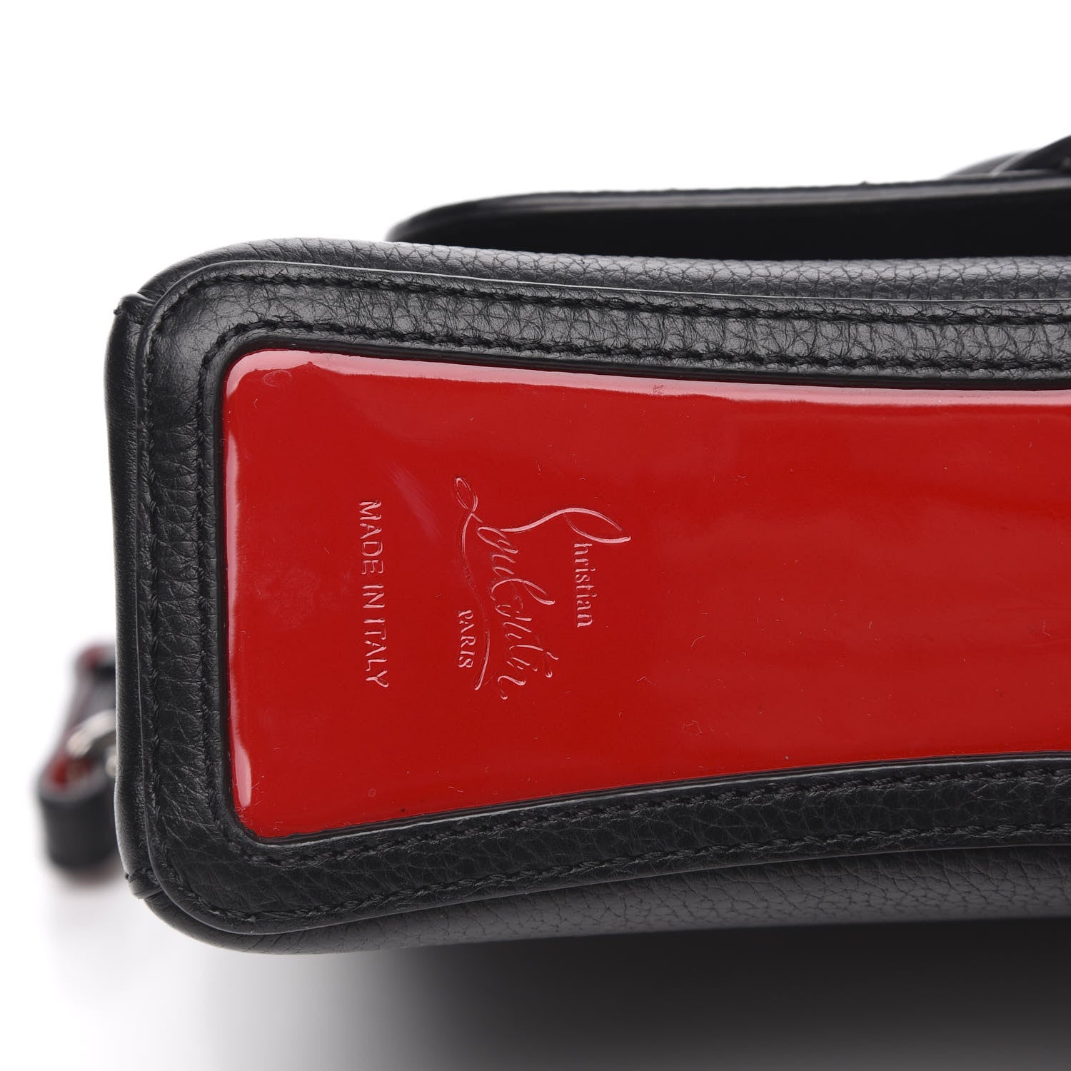 Christian Louboutin Pebbled Calfskin Small Rubylou Shoulder Bag Black 10 of 14