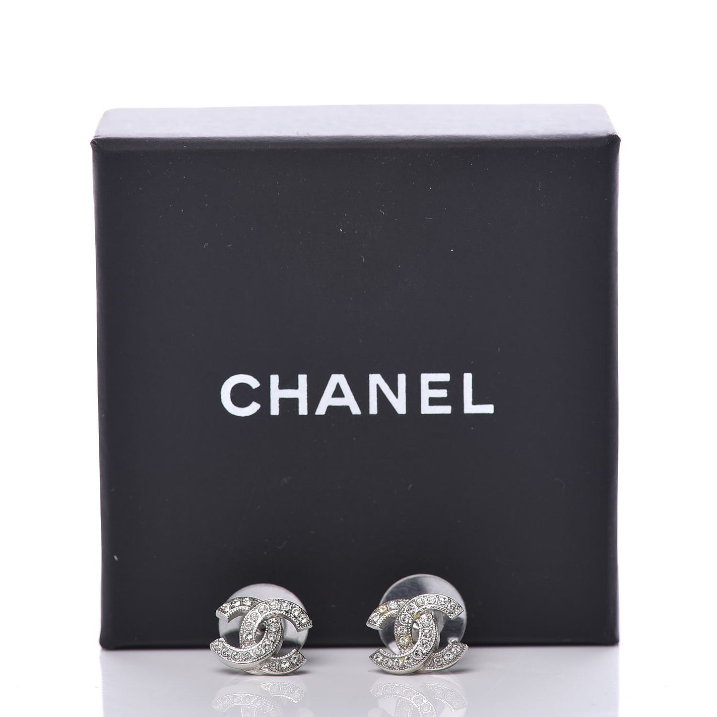 Crystal Mini Timeless CC Earrings Silver