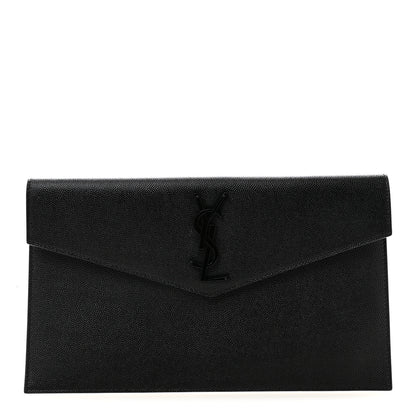 Saint Laurent Grain De Poudre Uptown Pouch Black 1 of 8