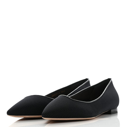 Christian Dior Technical Fabric Pointed Toe Flats 38.5 Black 3 of 8