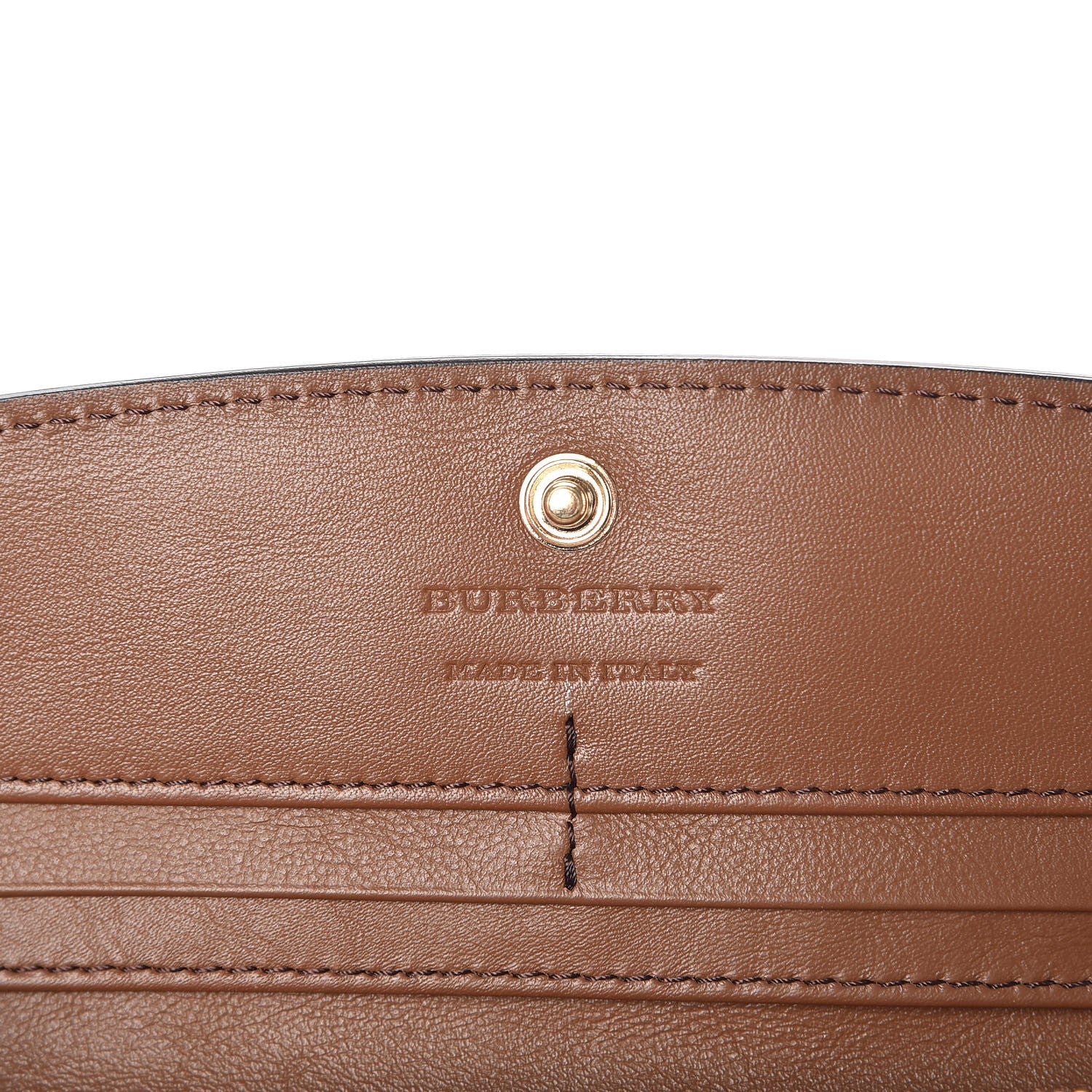 Burberry Grainy Calfskin House Check Continental Wallet Tan 6 of 8