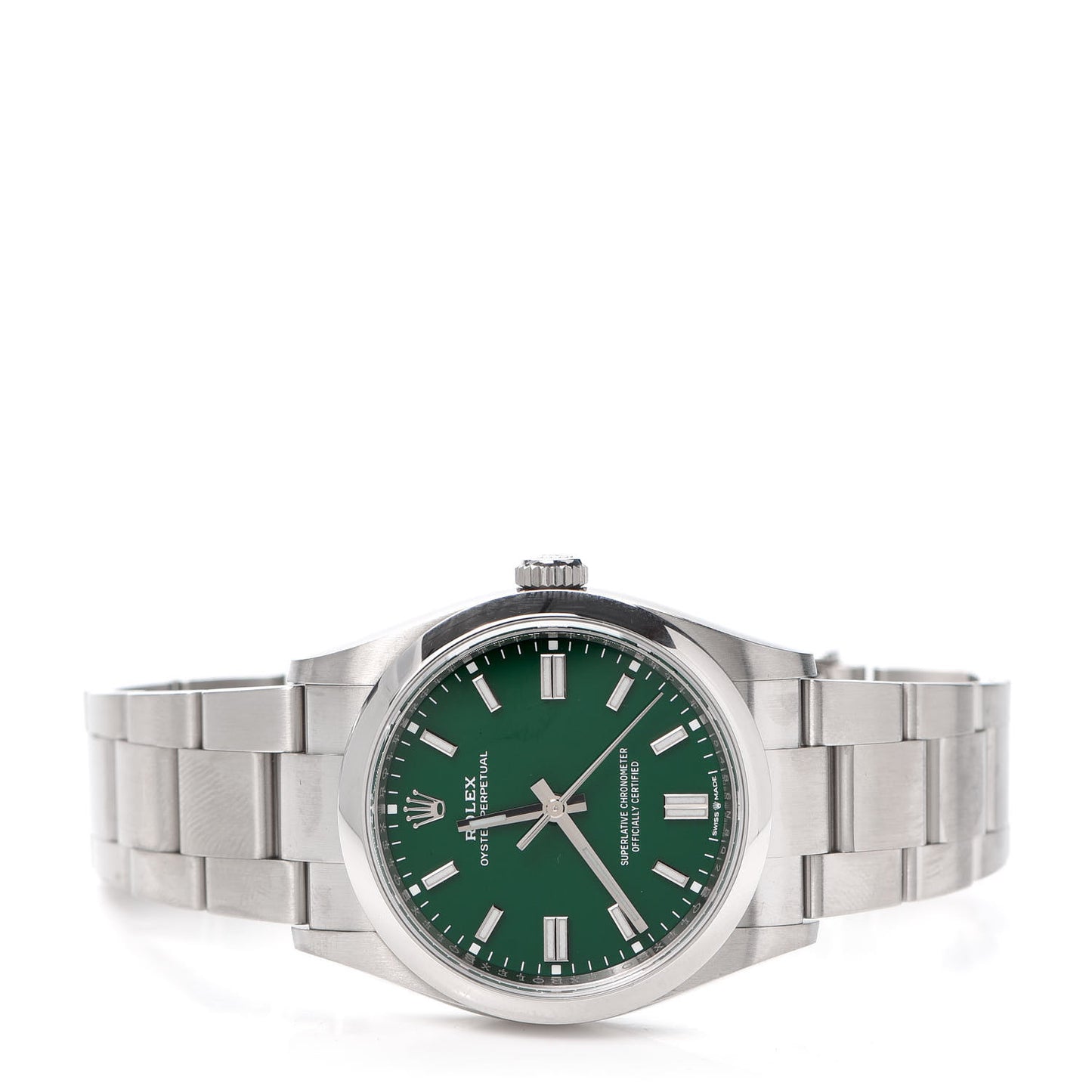 Stainless Steel 36mm Oyster Perpetual Watch Green 126000