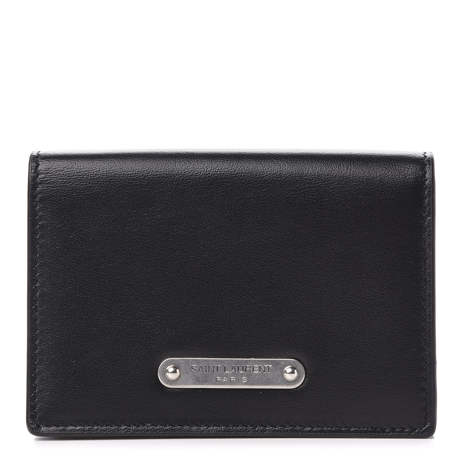 Saint Laurent Smooth Calfskin Business Card Case Black 1 of 9