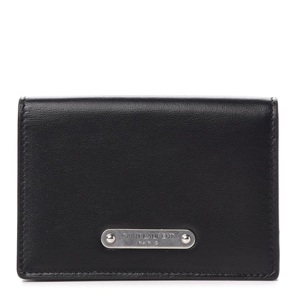 Saint Laurent Smooth Calfskin Business Card Case Black 1 of 9