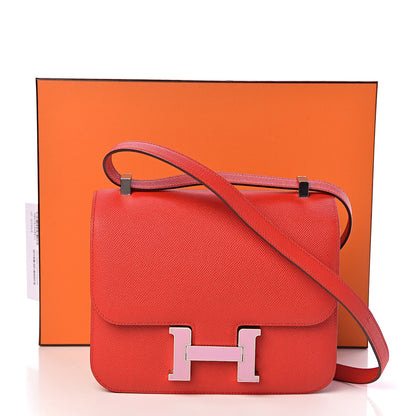 Hermes Epsom Enamel Constance 24 Rouge de Coeur Mauve Sylvestre 23 of 23