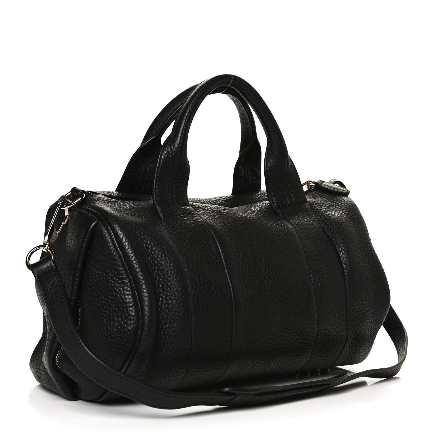 Alexander Wang Pebbled Lambskin Rocco Black Pale Gold Hardware 3 of 11