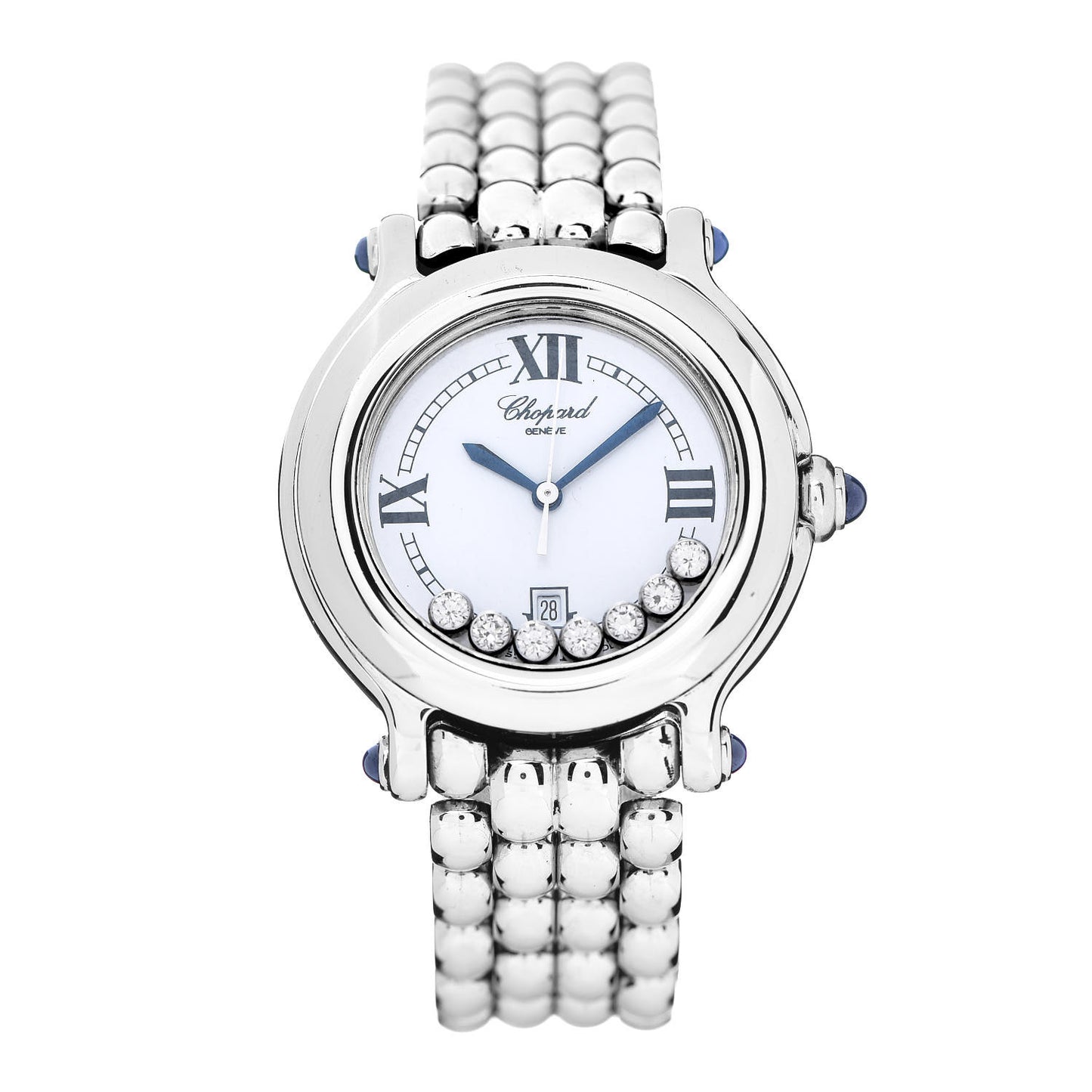 Stainless Steel 7 Diamond 32mm Happy Sport Quartz Watch